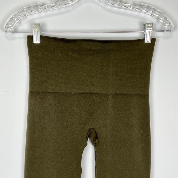 Spanx Look At Me Now Seamless Side Zip Leggings Olive Green size Medium - Picture 5 of 12